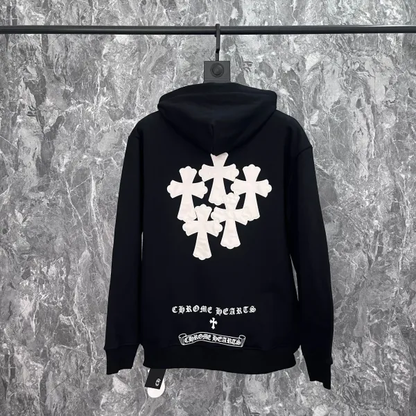 Chrome Hearts Five Crosses Black Hoodie - 1
