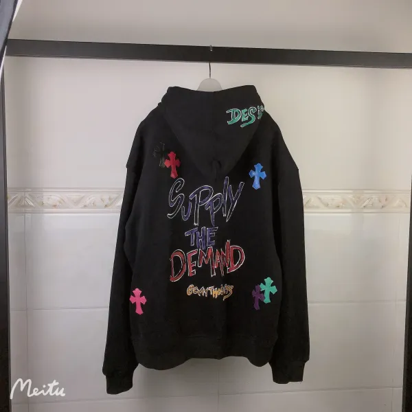 Chrome Hearts x Everythiings Supply The Demand Black Hoodie - 1