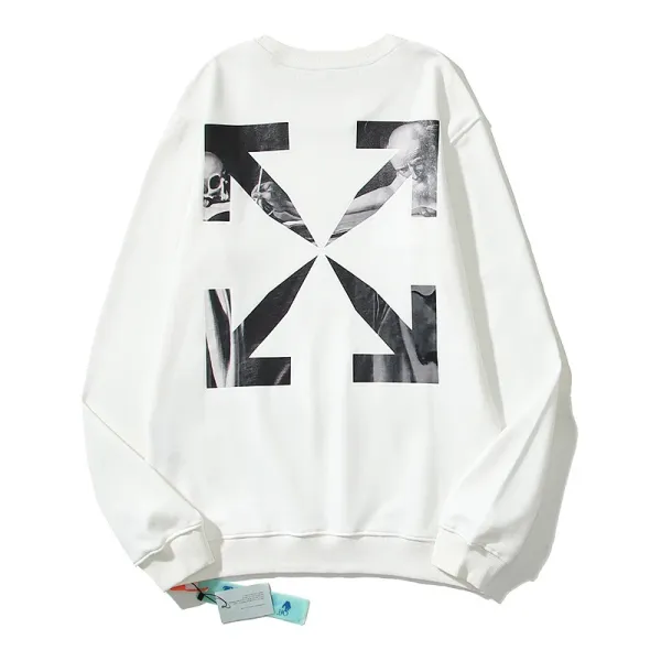 Off-White Mona Lisa Tape Red Sweatshirt - 3