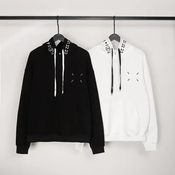 Maison Margiela Tabi Number Print White Hoodie - 13