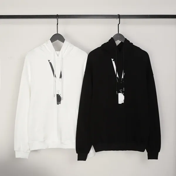 Maison Margiela Tabi Number Print White Hoodie - 9