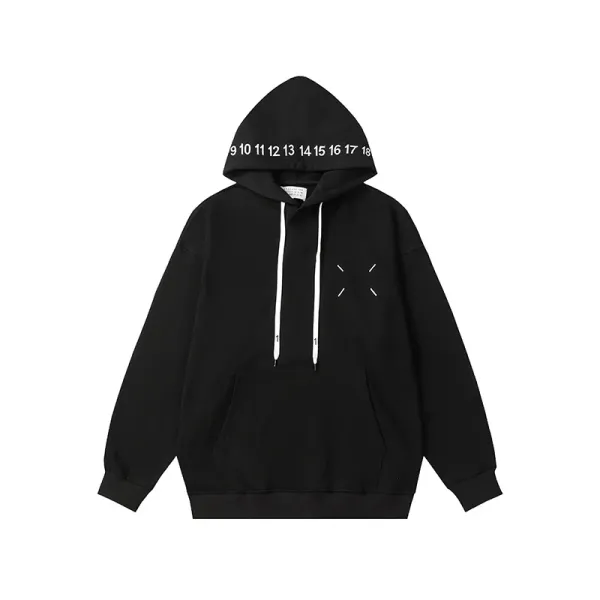 Maison Margiela Tabi Number Print White Hoodie - 11