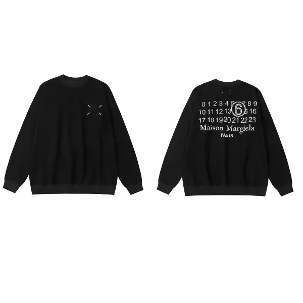 Maison Margiela Tabi Number Print White Hoodie - 44