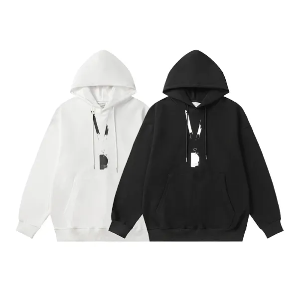 Maison Margiela Tabi Number Print White Hoodie - 4