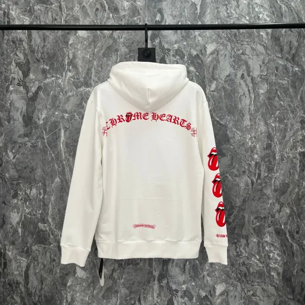 Chrome Hearts x The Rolling Stones White Hoodie - 1