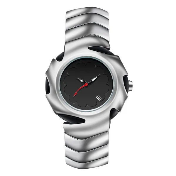 Oakley X-Metal Black Dial Silver Watch - 1