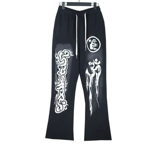 Design Streetwear Graphic Sweatpants Black - 1