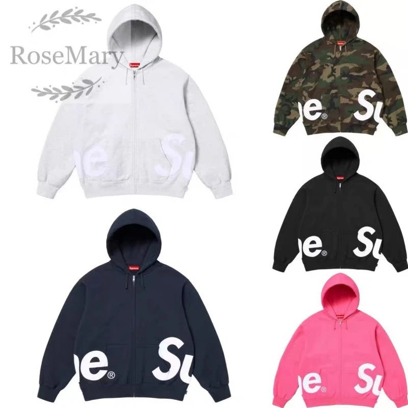 Supreme 25SS Big Logo Zip Up Hoodie
