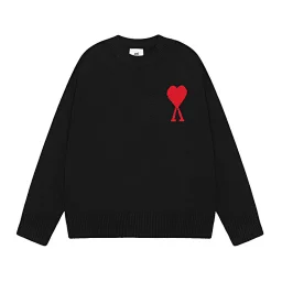 thumbnail for Knitted sweater crew neck small love trendy brand female couple loose sweater top long sleeve 25 years new