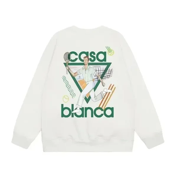 Casa Blanca Tennis Graphic Hoodie White - 1