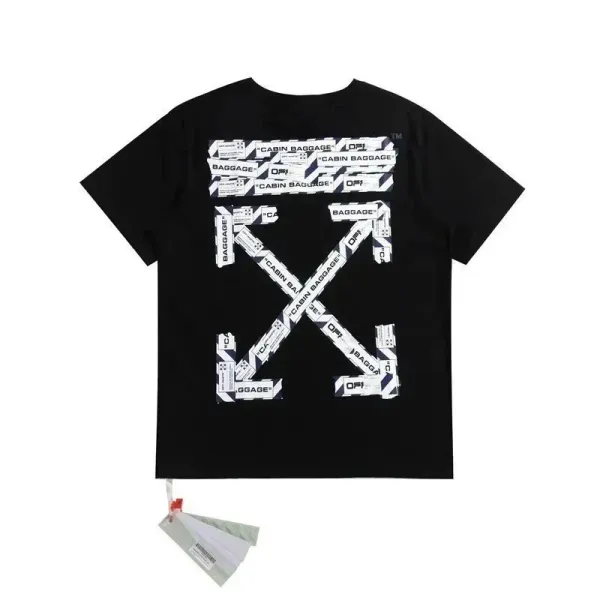 Off-White Cabin Baggage Arrow Print Black T-Shirt - 1