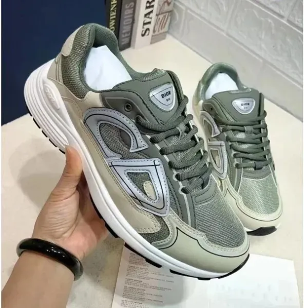 Dior B23 Low Top Sneakers Navy and White Sneakers - 31
