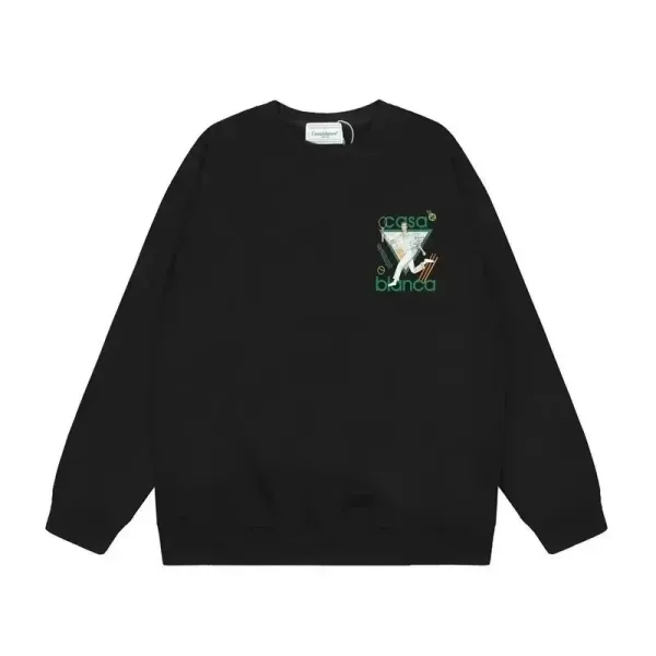 Casa Bianca Graphic Print Black Hoodie - 1