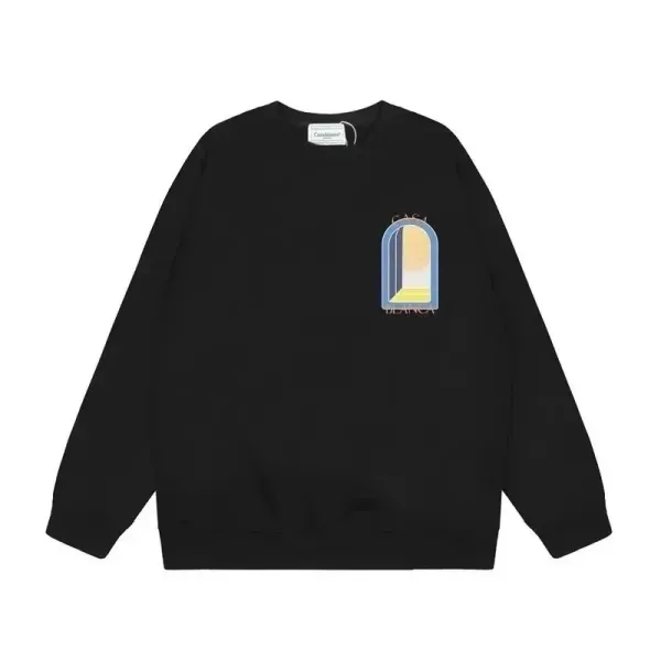 Casa Blanca Archway Print Black Hoodie - 1