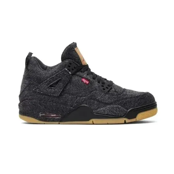 Air Jordan 4 x Levi's Denim Black Gum Sneakers - 1