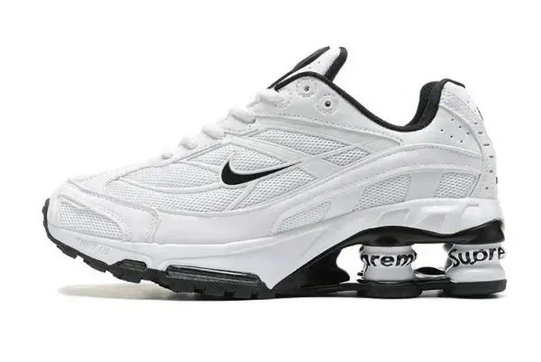 Nike Shox R4 x Supreme White Black Sneakers - 1