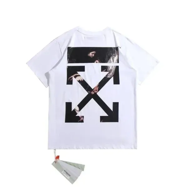 Off-White Diptych Arrow Print White T-Shirt - 1