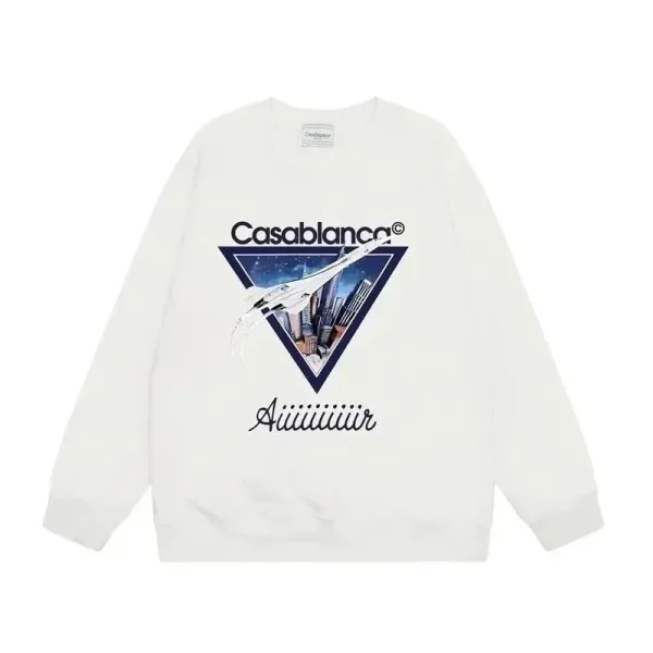 Casablanca Triangle Graphic White Hoodie - 1