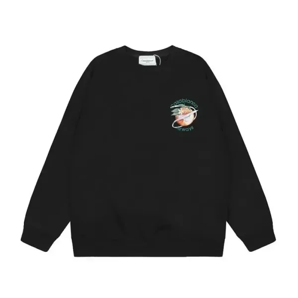Casablanca Airways Graphic Print Black Hoodie - 1