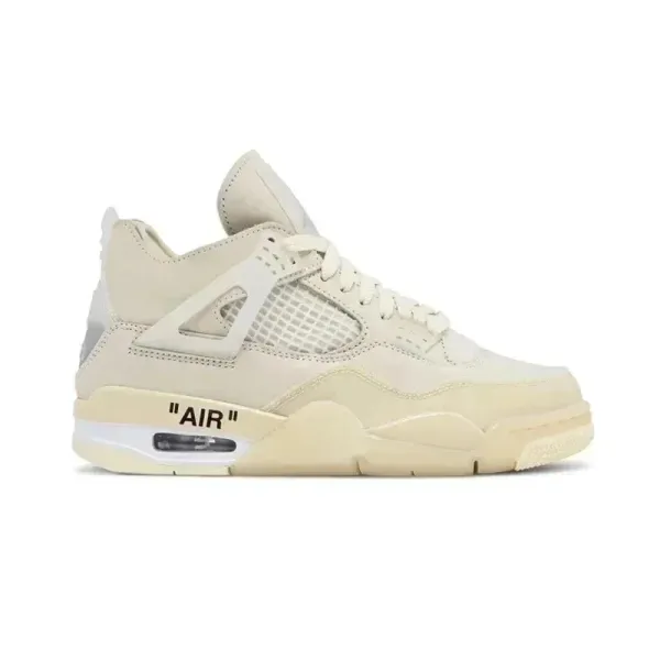 Off-White x Nike Air Jordan 4 'Sail' Sneakers - 1