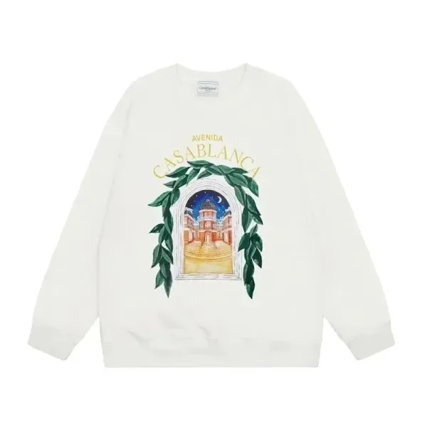 Casablanca Avenida Casablanca Graphic Hoodie White - 1
