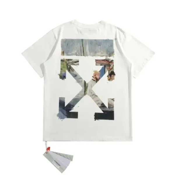 Off-White Diagonal Arrow Print White T-Shirt - 1