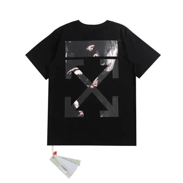 Off-White Diptych Arrow Print Black T-Shirt - 1