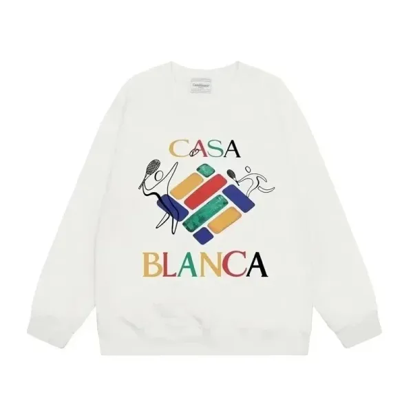 Casa Blanca x Unknown Artist Graphic Print White Hoodie - 1