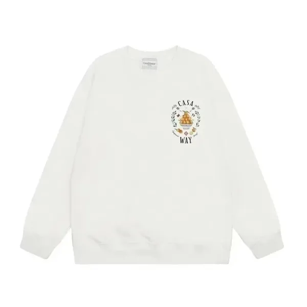 Casa Way Graphic Print Off-White Crewneck Sweatshirt - 1