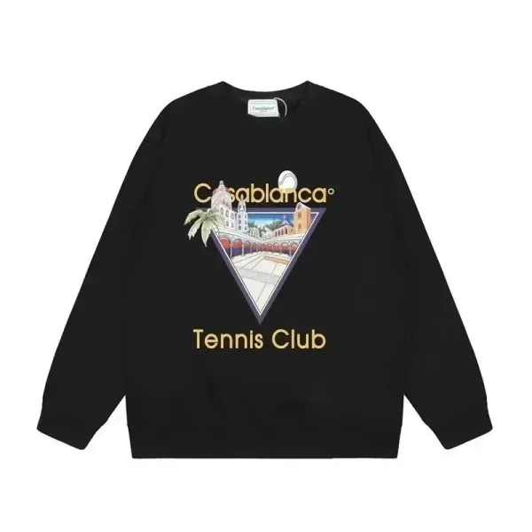 Casablanca Tennis Club Black Hoodie - 1