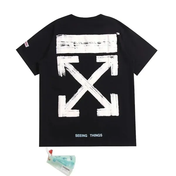 Off-White Diag Arrow Brushstroke Black T-Shirt - 1