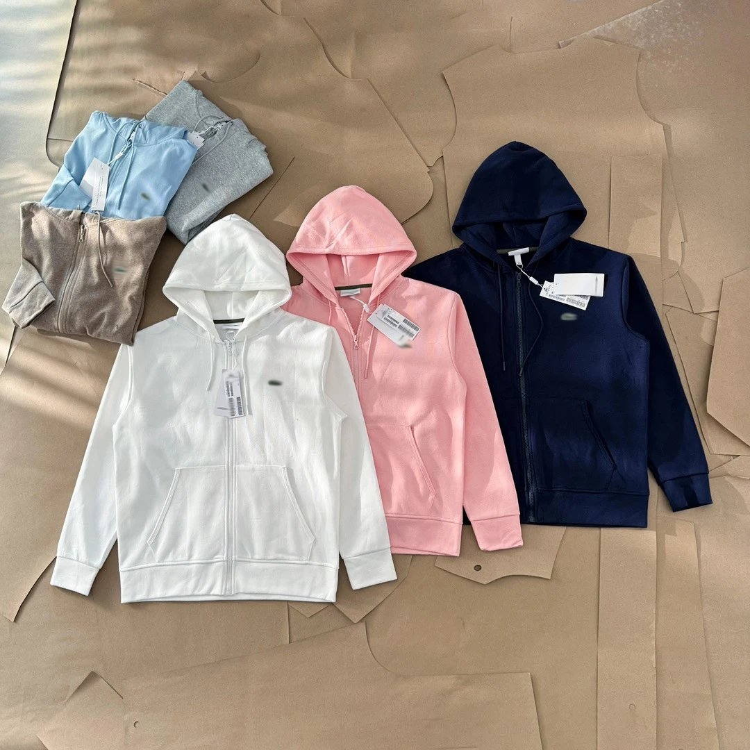 Embroidered Zip-Up Hooded Sweatshirt Cardigan Jacket Sweatpants Skinny Pants
