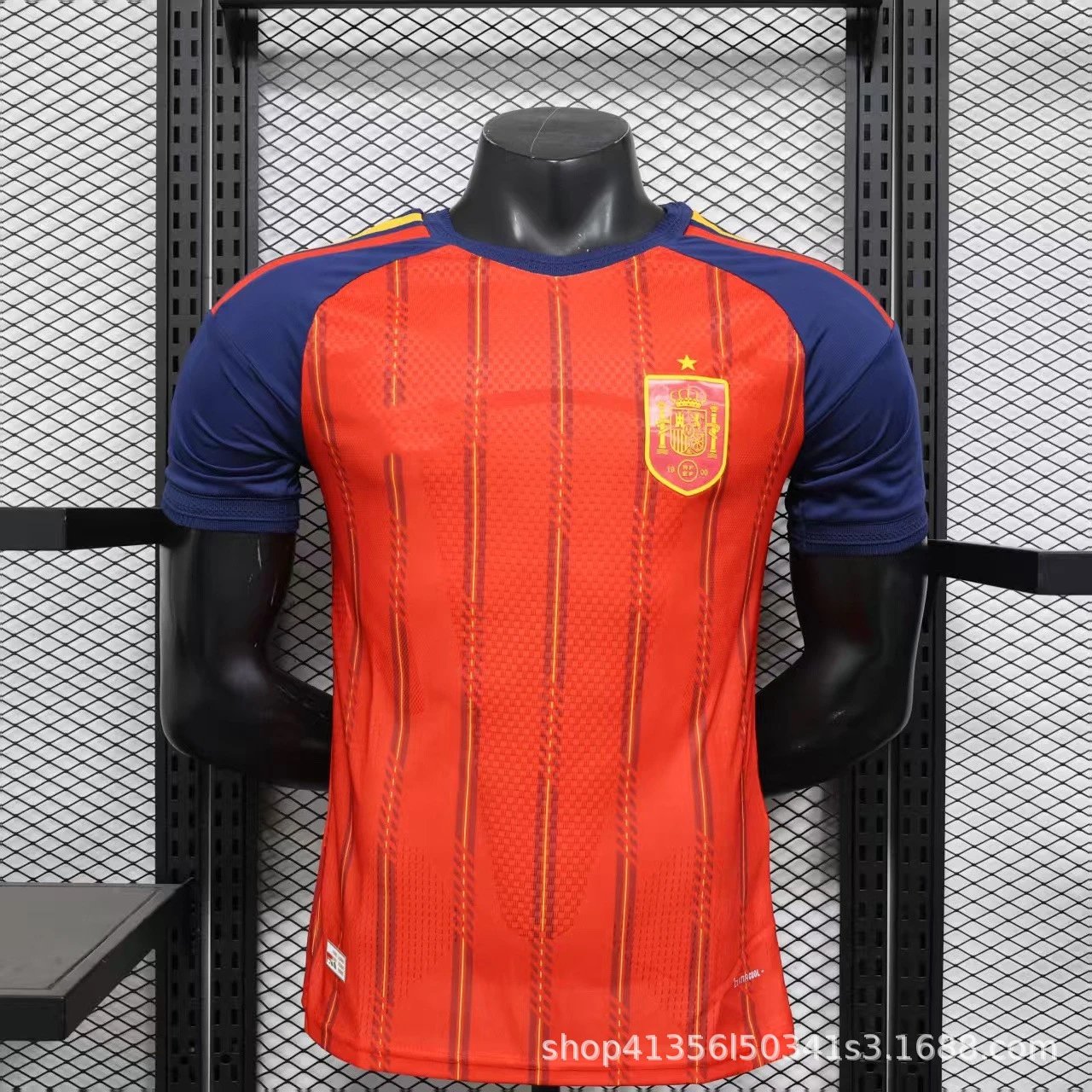 Design Spain National Team Home Jersey Red / Blue Jersey - 1