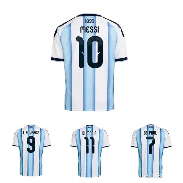 Design Argentina National Team Home Jersey 1893 Striped Blue and White Soccer Jersey - 1