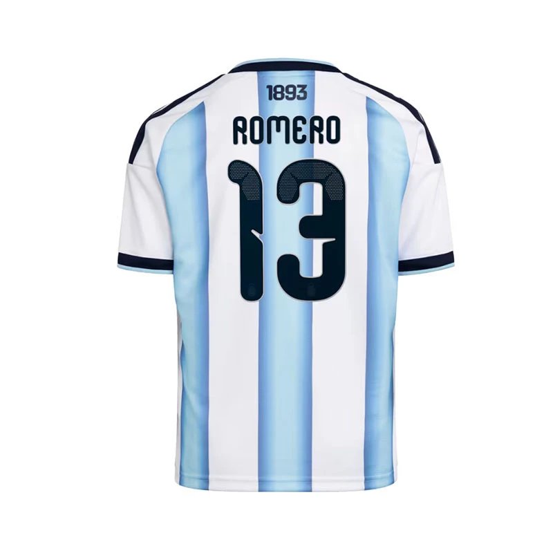 Design Argentina National Team 2024 Home Jersey Di Maria 11 Blue and White Striped Jersey - 9
