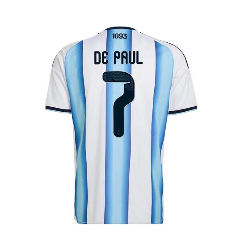 Design Argentina National Team 2024 Home Jersey Di Maria 11 Blue and White Striped Jersey - 10