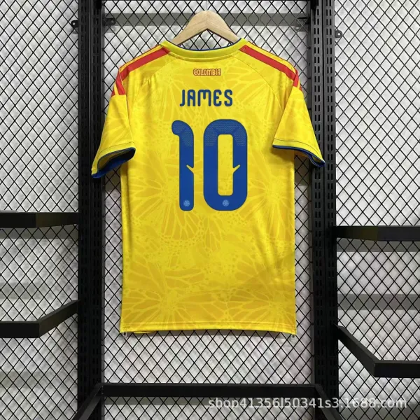 Design Colombia National Team James Rodríguez #10 Away Jersey Yellow Jersey - 1