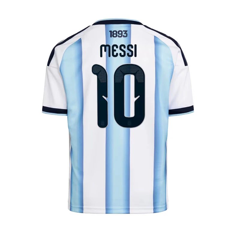 Design Argentina National Team 2024 Home Jersey Di Maria 11 Blue and White Striped Jersey - 7