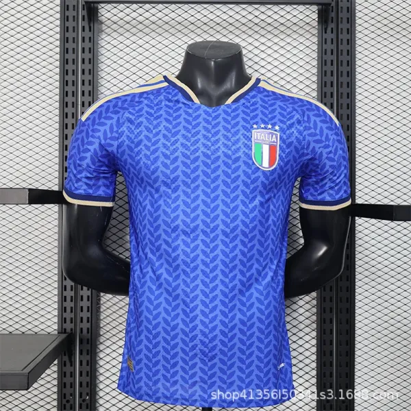 FIGC (Federazione Italiana Giuoco Calcio) FIGC Italy National Team 2024 Home Jersey Blue Jersey - 1