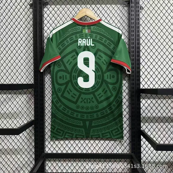 Design Mexico National Team 2022 World Cup Home Jersey Green Aztec Print Jersey - 1