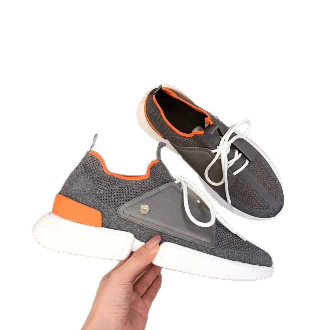 Unbranded Sneakers Knit Lace-Up Panel image 5