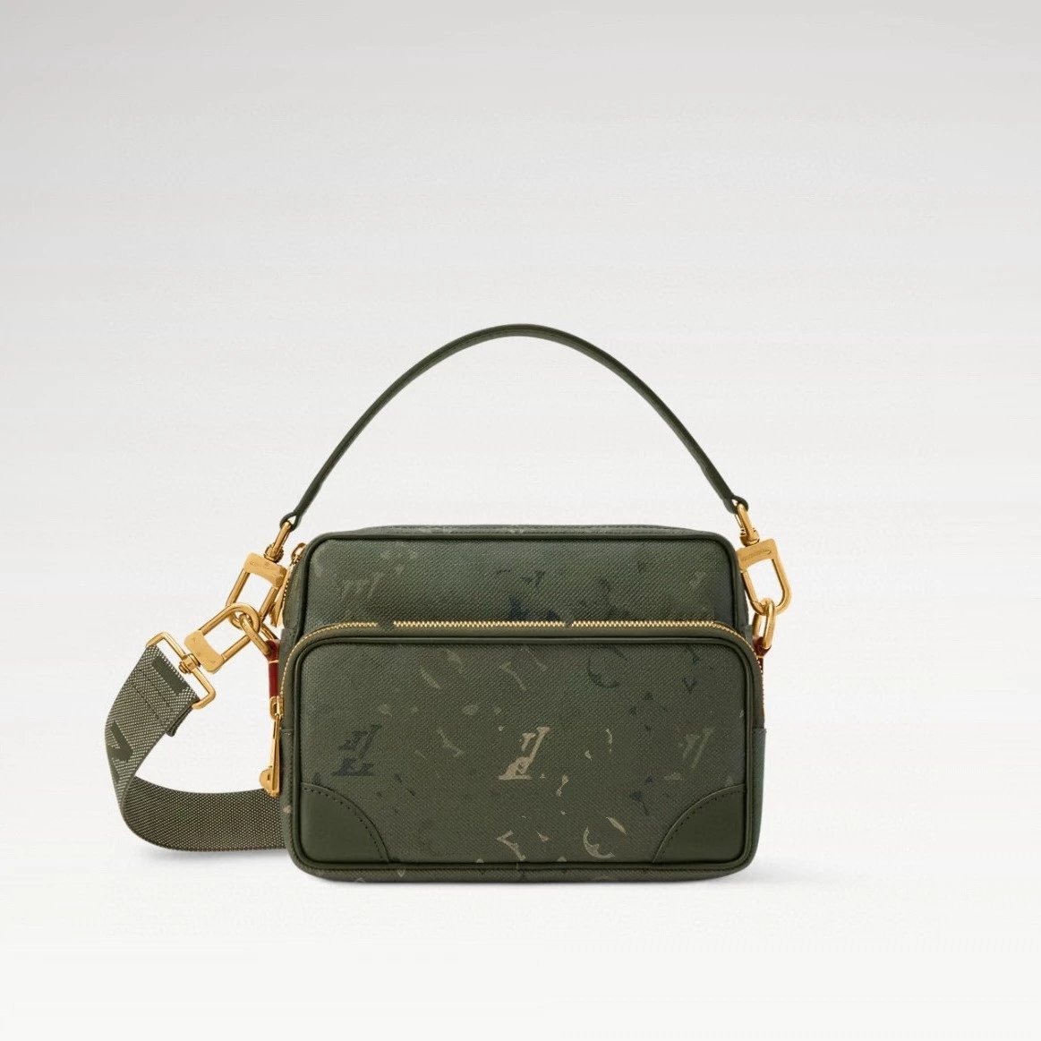 Louis Vuitton Monogram backpack with side pockets — Army Green Messman Bag 25-17.5-11