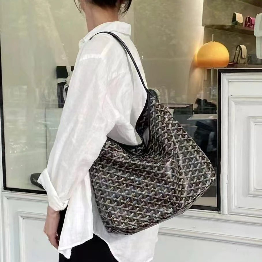 Goyard Hobo PM Chevron Print Shoulder Bag