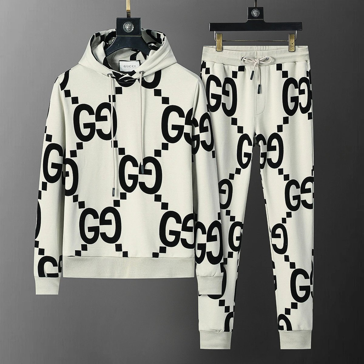 Louis Vuitton Tracksuits Zip-Up Jacket and Joggers Set — 38063 Khaki
