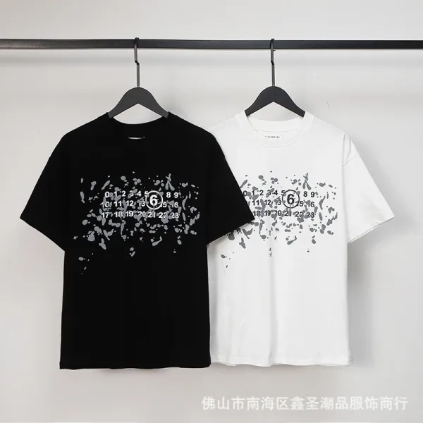 Maison Margiela Tabi Print Black T-Shirt - 14