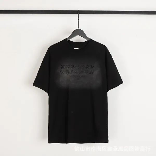 Maison Margiela Tabi Print Black T-Shirt - 48