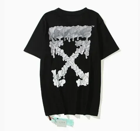 Off-White Industrial Melting Cross Black T-Shirt - 1