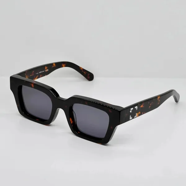 Off-White Square Frame Tortoiseshell Sunglasses - 1