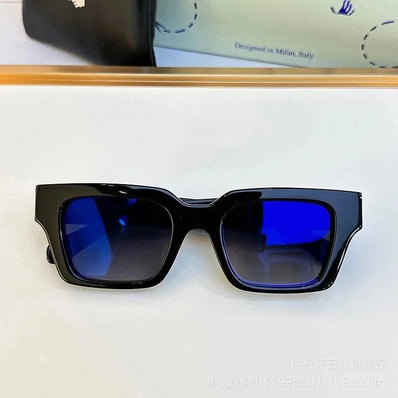 Design Square Frame Blue Transparent Sunglasses Eyewear - 6