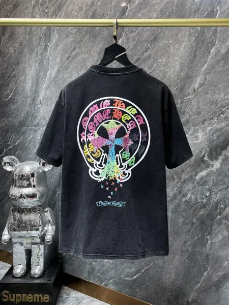 Supreme x Bearbrick Collaboration Distressed Black T-Shirt - 23